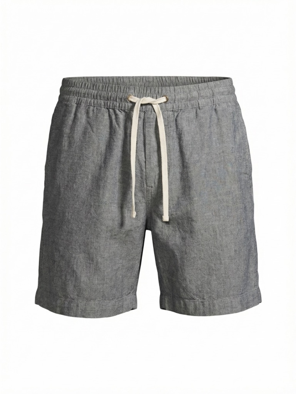 J.Crew Stadium Short Men’s Medium Grey Chambray Drawstring Elastic Waist Cotton